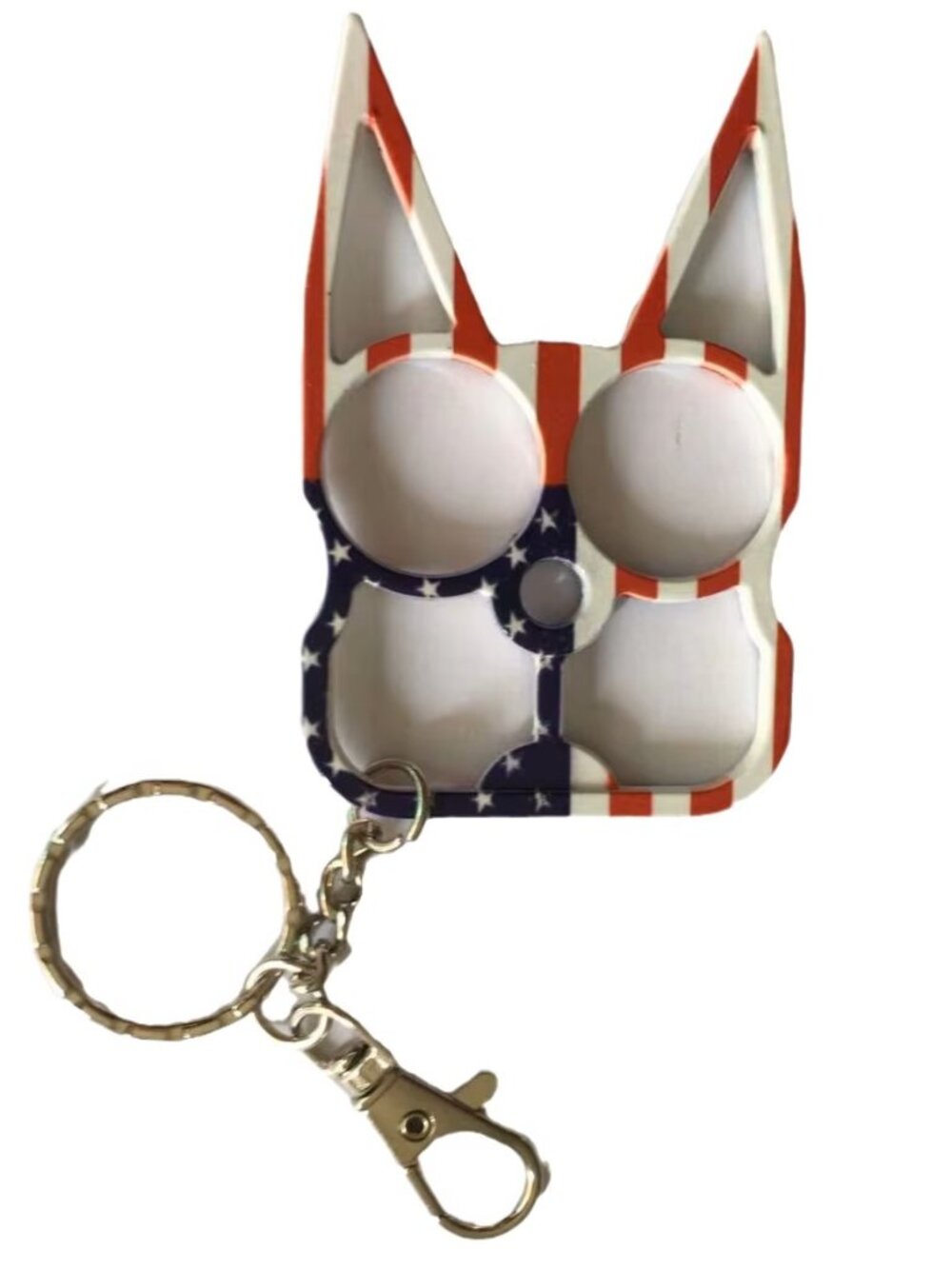 American Flag Cute Cat Ear Keychain Bottle Opener – Kitty Key Ring Alloy 🔑🐱